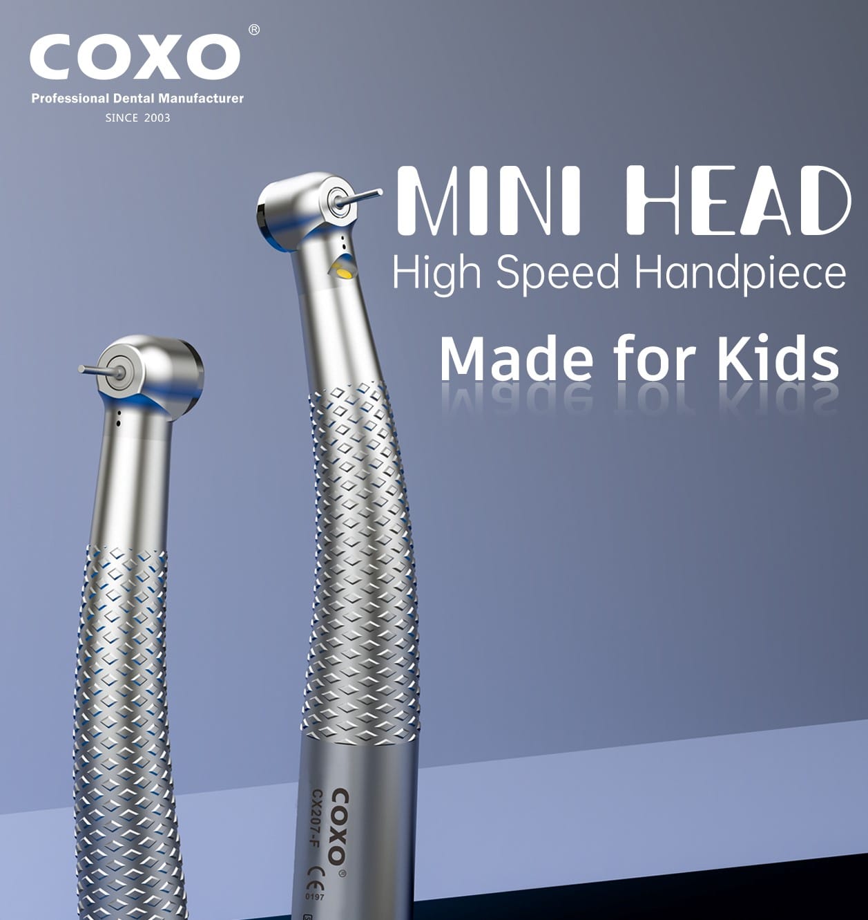 COXO Dental Pediatric Children Handpiece Super Mini Head LED High Speed 4 Hole - Image 1