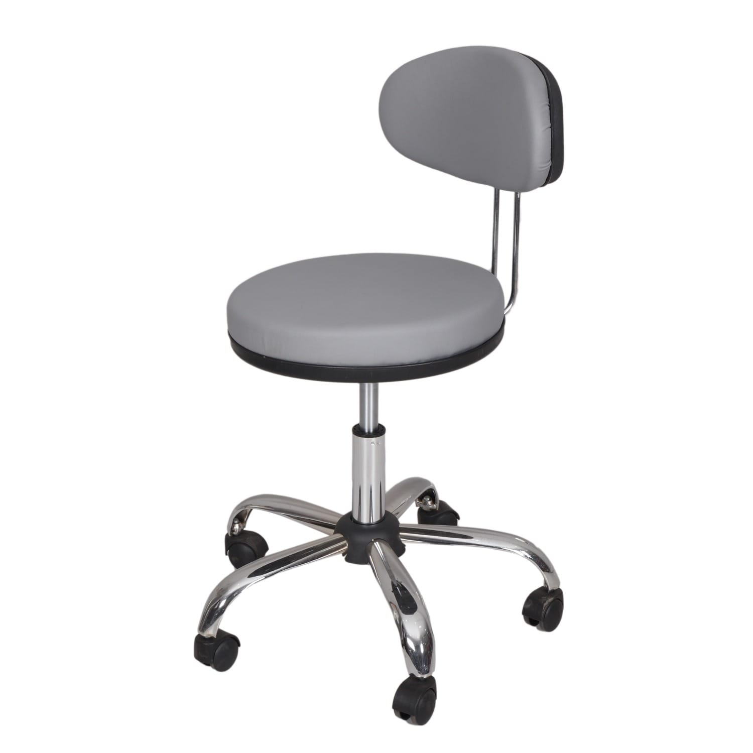 2892023-ovalsirtdesteklimedikaltaburegreymedicalstoolwithovalbackrestgri5-175114 Medical Stool with Oval Backrest - Image 1