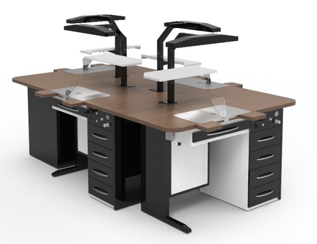 Four-Person Dental Technician Table