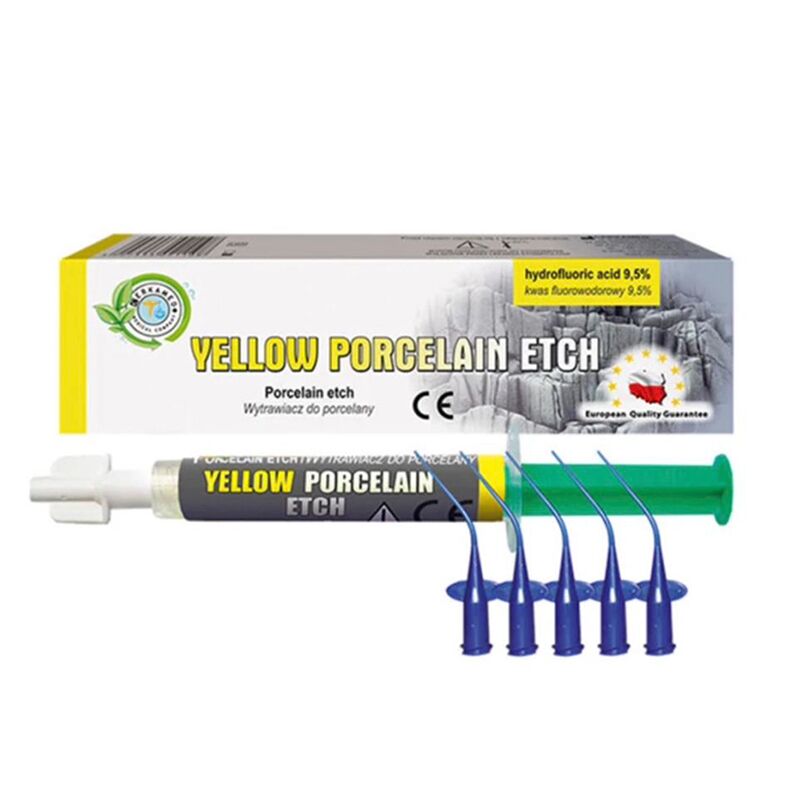yellow porcelain etch 2ml gel