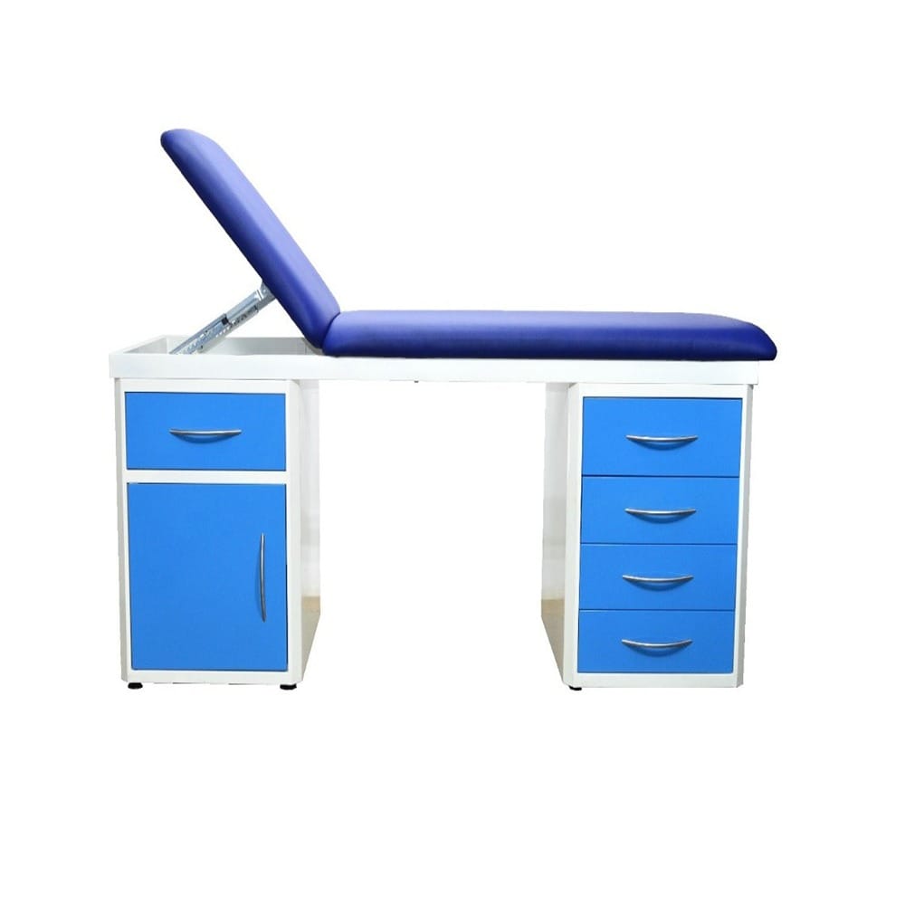 Painted Examination Bed with Cabinet - Image 1