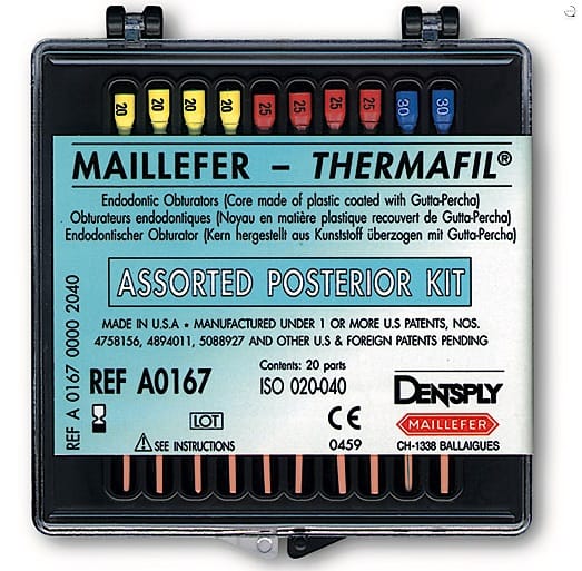 Maillefer Thermafil assorted posterior endodontic obturator kit